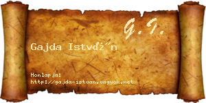 Gajda István névjegykártya